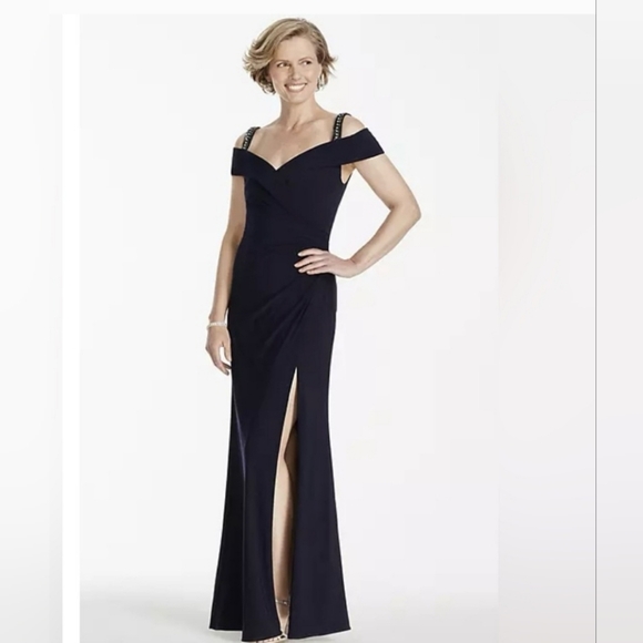 Patra Blue Ruched Dress - Picture 1 of 7